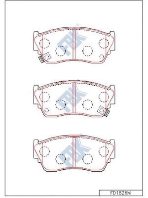 Brake Pad Set, disc brake (FD1826M)
