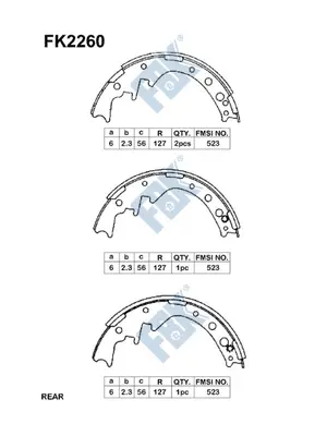 Brake Shoe Set (FK2260)