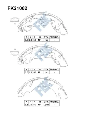 Brake Shoe Set (FK21002)