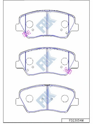 Brake Pad Set, disc brake (FD23054M)