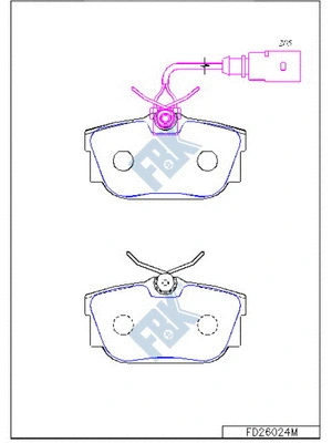 Brake Pad Set, disc brake (FD26024M)