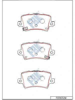 Brake Pad Set, disc brake (FD5832M)
