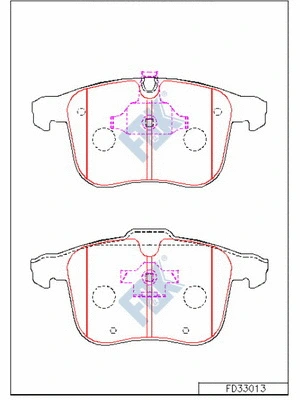 Brake Pad Set, disc brake (FD33013)