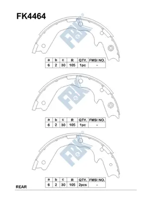 Brake Shoe Set (FK4464)