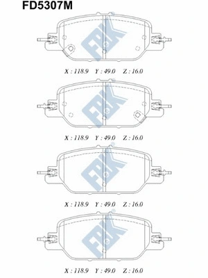 Brake Pad Set, disc brake (FD5307M)