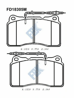 Brake Pad Set, disc brake (FD18305M)