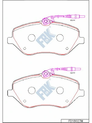 Brake Pad Set, disc brake (FD18023M)