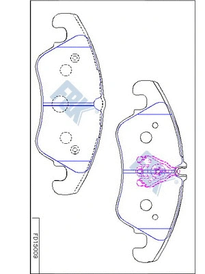 Brake Pad Set, disc brake (FD15009)