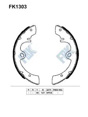 Brake Shoe Set (FK1303)