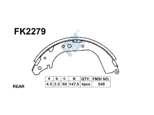 Brake Shoe Set (FK2279)