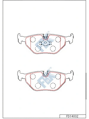 Brake Pad Set, disc brake (FD14002)