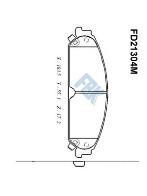 Brake Pad Set, disc brake (FD21304M)