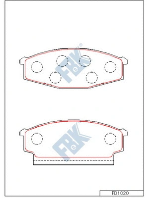 Brake Pad Set, disc brake (FD1020)