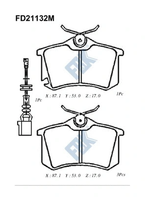 Brake Pad Set, disc brake (FD21132M)
