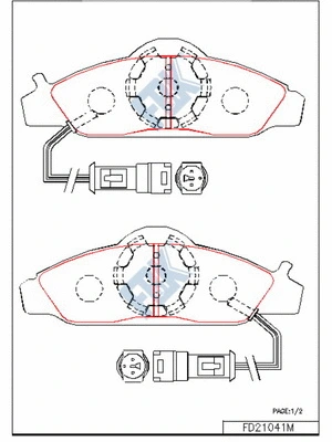 Brake Pad Set, disc brake (FD21041M)