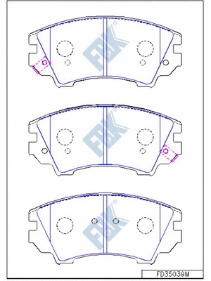 Brake Pad Set, disc brake (FD35039M)