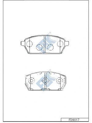 Brake Pad Set, disc brake (FD9017)
