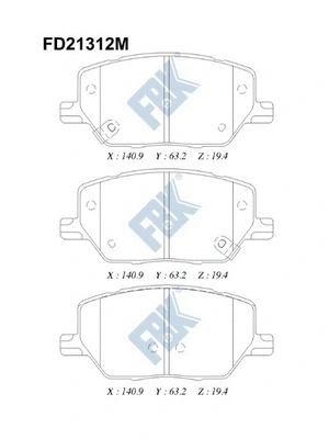Brake Pad Set, disc brake (FD21312M)