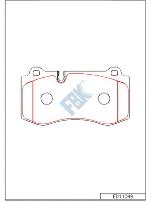 Brake Pad Set, disc brake (FD11049)