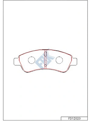 Brake Pad Set, disc brake (FD12020)