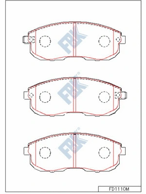 Brake Pad Set, disc brake (FD1110M)