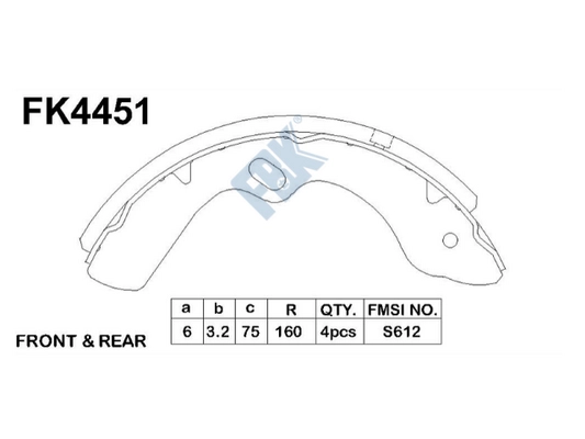Brake Shoe Set (FK4451)