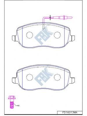 Brake Pad Set, disc brake (FD16013MA)