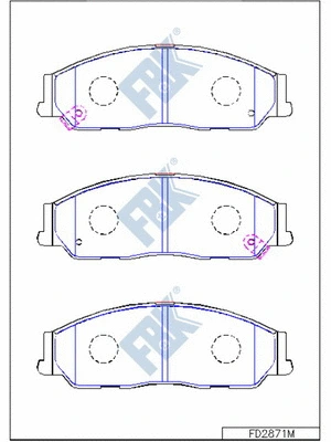 Brake Pad Set, disc brake (FD2871M)