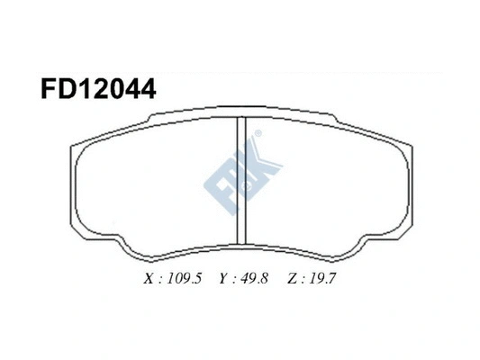 Brake Pad Set, disc brake (FD12044)