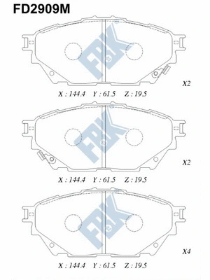 Brake Pad Set, disc brake (FD2909M)