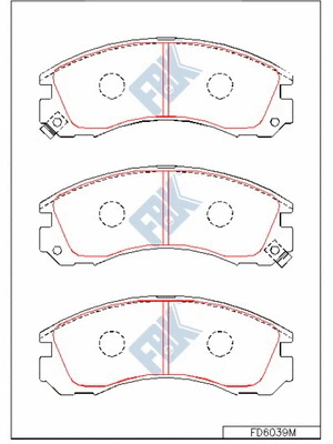 Brake Pad Set, disc brake (FD6039M)