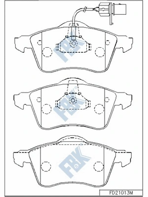 Brake Pad Set, disc brake (FD21013M)
