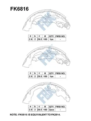 Brake Shoe Set (FK6816)