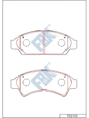 Brake Pad Set, disc brake (FD2102)