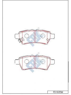 Brake Pad Set, disc brake (FD1835M)