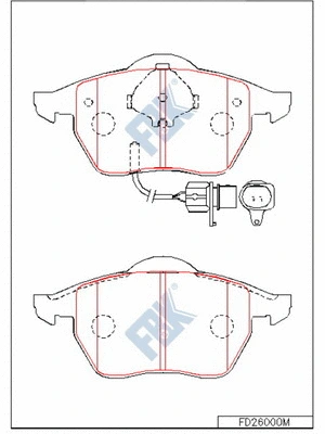 Brake Pad Set, disc brake (FD26000M)