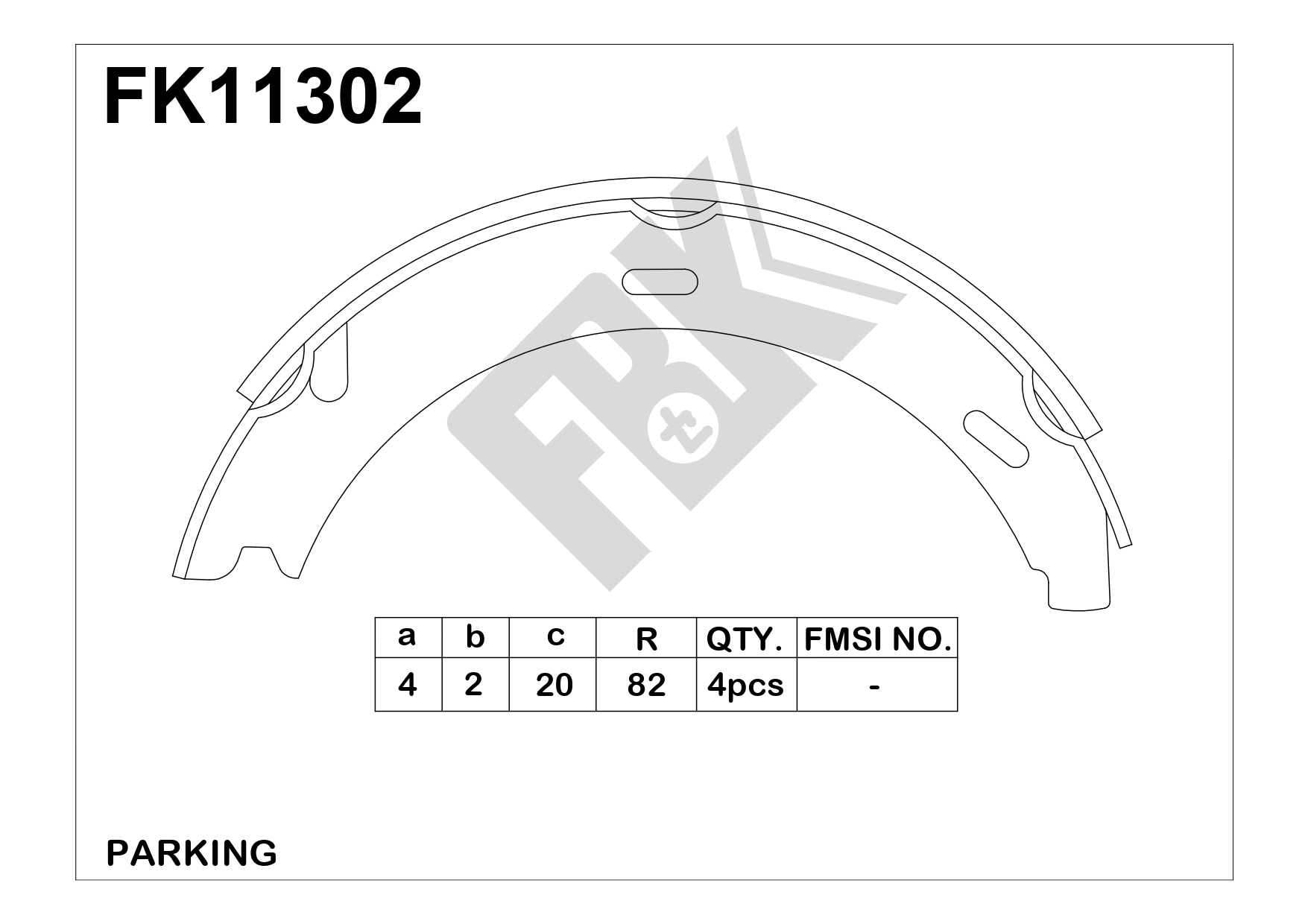 Brake Shoe Set (FK11302)