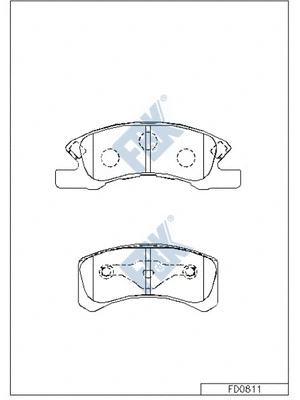 Brake Pad Set, disc brake (FD0811)