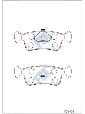 Brake Pad Set, disc brake (FD9008)