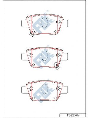 Brake Pad Set, disc brake (FD2239M)