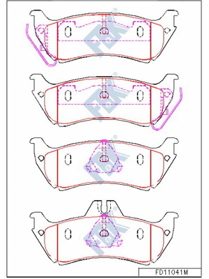 Brake Pad Set, disc brake (FD11041M)