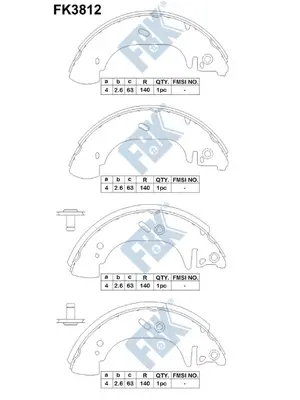 Brake Shoe Set (FK3812)