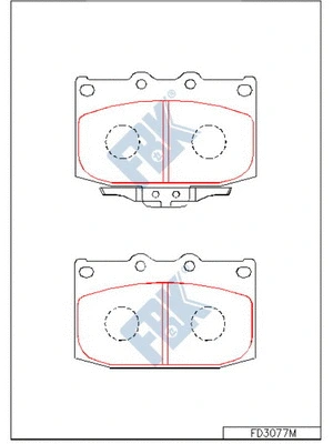 Brake Pad Set, disc brake (FD3077M)
