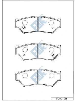 Brake Pad Set, disc brake (FD9019M)