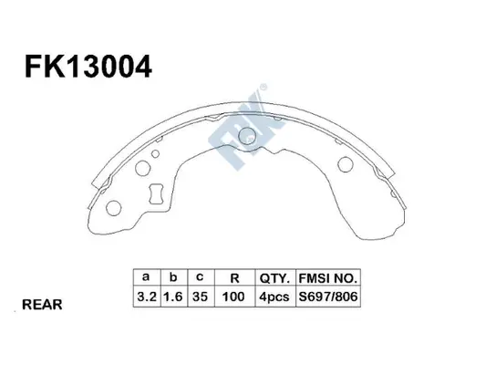 Brake Shoe Set (FK13004)