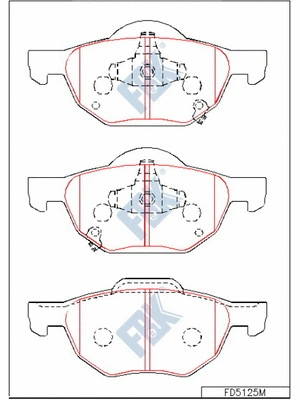 Brake Pad Set, disc brake (FD5125M)