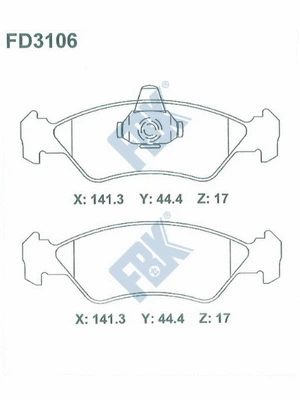 Brake Pad Set, disc brake (FD3106)