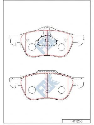 Brake Pad Set, disc brake (FD1256)