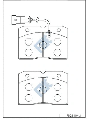 Brake Pad Set, disc brake (FD21104M)