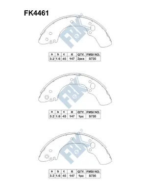 Brake Shoe Set (FK4461)